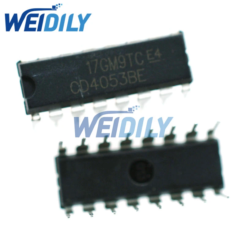 10PCS CD4053 CD4053BE HEF4053 cd4053be 4053 DIP 16 Analog Switch IC ...