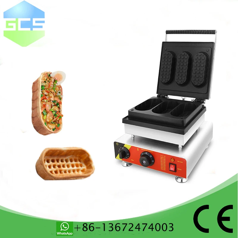 3-Pcs Commercial Mini Pizza Bowl & Cheese Waffle Egg Holder Tart Machine | Non-Stick Tartlet Maker with 220V/110V Dual Voltage