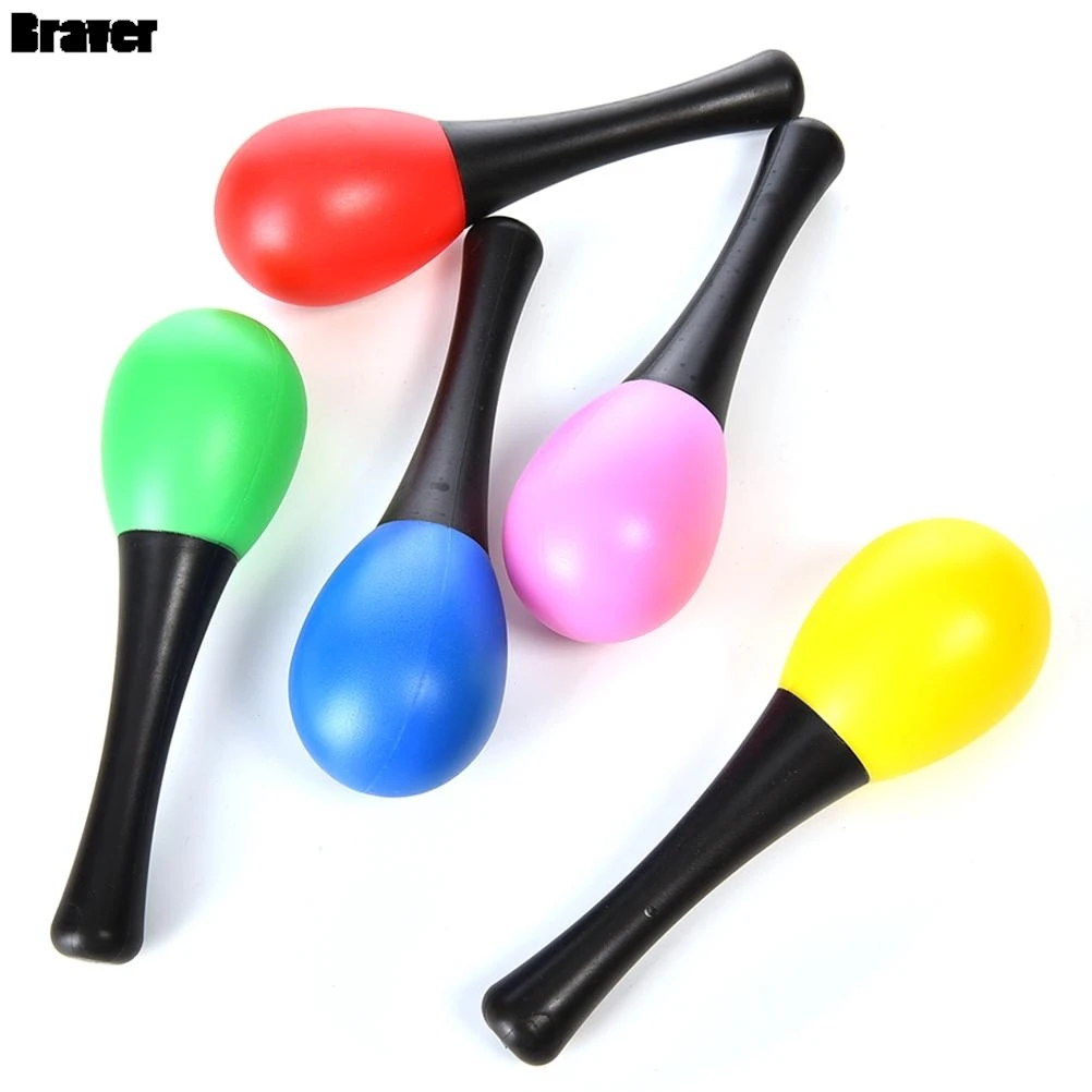 Plastic Sand Hammer Maraca Rattle Shaker Kids Musical Instruments Sound Music Learning Toy 1Pcs