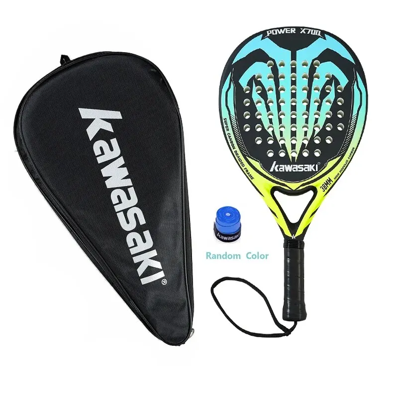Padel racket Kawasaki 3K carton fiber EVA POWER 600 700 with cover