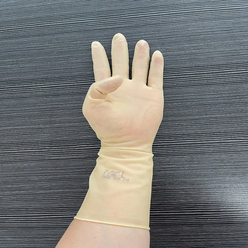 M&ouml;lnlycke Biogel&reg; Latex glove Roll-edged gloves Powder-free length 29cm work gloves (1 pair)