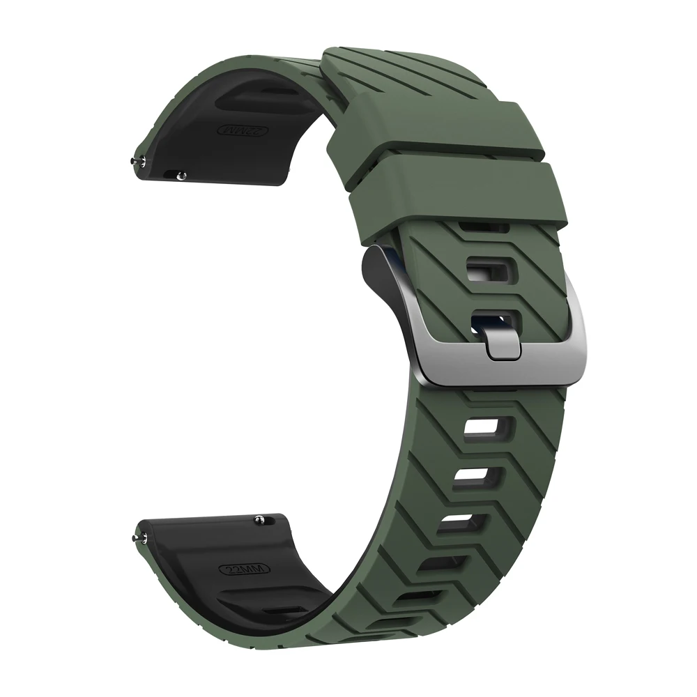 22mm Silicone Sports Watch Strap Replacement Bracelet - Universal Fit