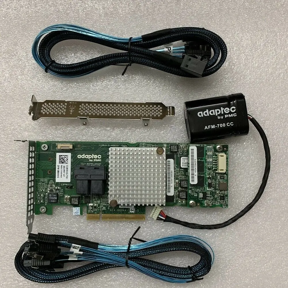 Adaptec ASR-8805 PCI-E 3.0, SAS, SATA, SSD, RAID 12 Gb/s 컨트롤러 카드, AFM-700, 2P 8643 케이블
