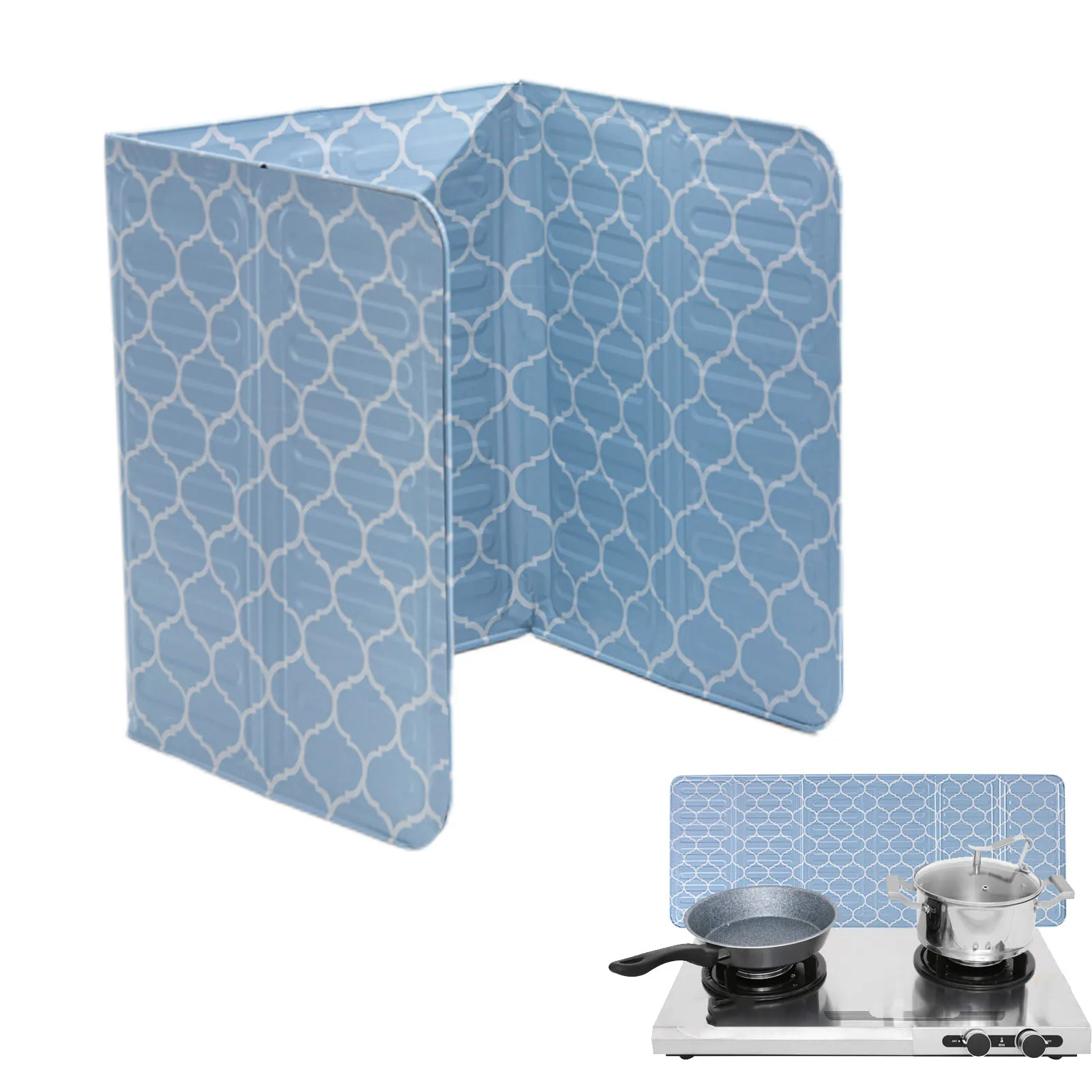 KitchenCookerShieldSplashGuard3SidedFoldableCookingFryingOil