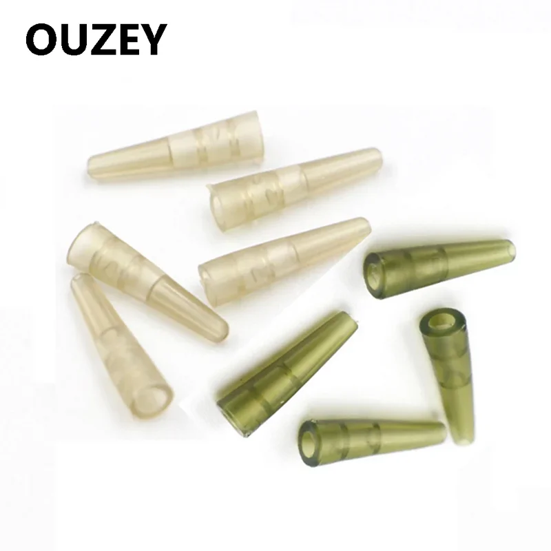 50PCS Gummi Schnell Ändern Haken Hülse Schlauch 17MM/20MM Anschlüsse für Angeln Karpfen Anti-Tangle ärmeln für Haar Ronnie Rigs