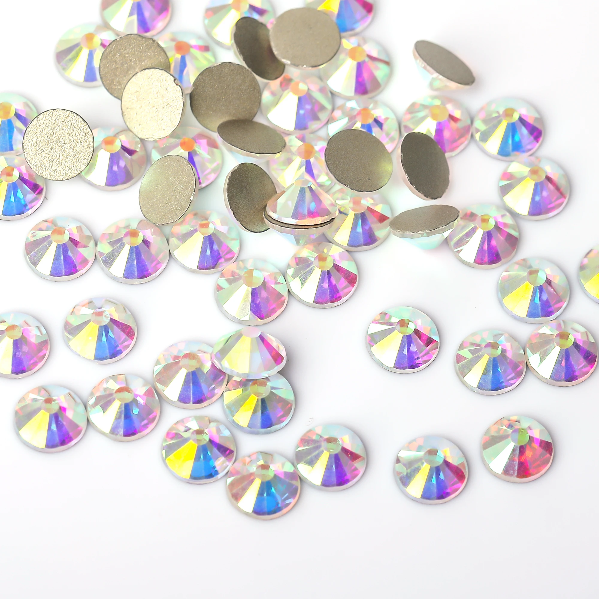 Radiant Crystal AB Hotfix Rhinestones - Premium Iron-On Sparkle