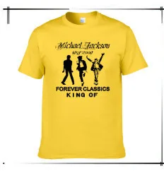 Fashion men's Music T-shirt print King of Rock and Roll Michael Jackson t shirt for men Boy Tshirt #228