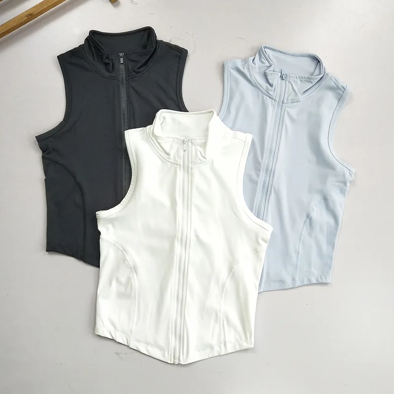 Ultimate Zip-Up Sleeveless Training Vest - Quick Dry Athletic Top for Gym, Running, Yoga & Versatile Casual Wear