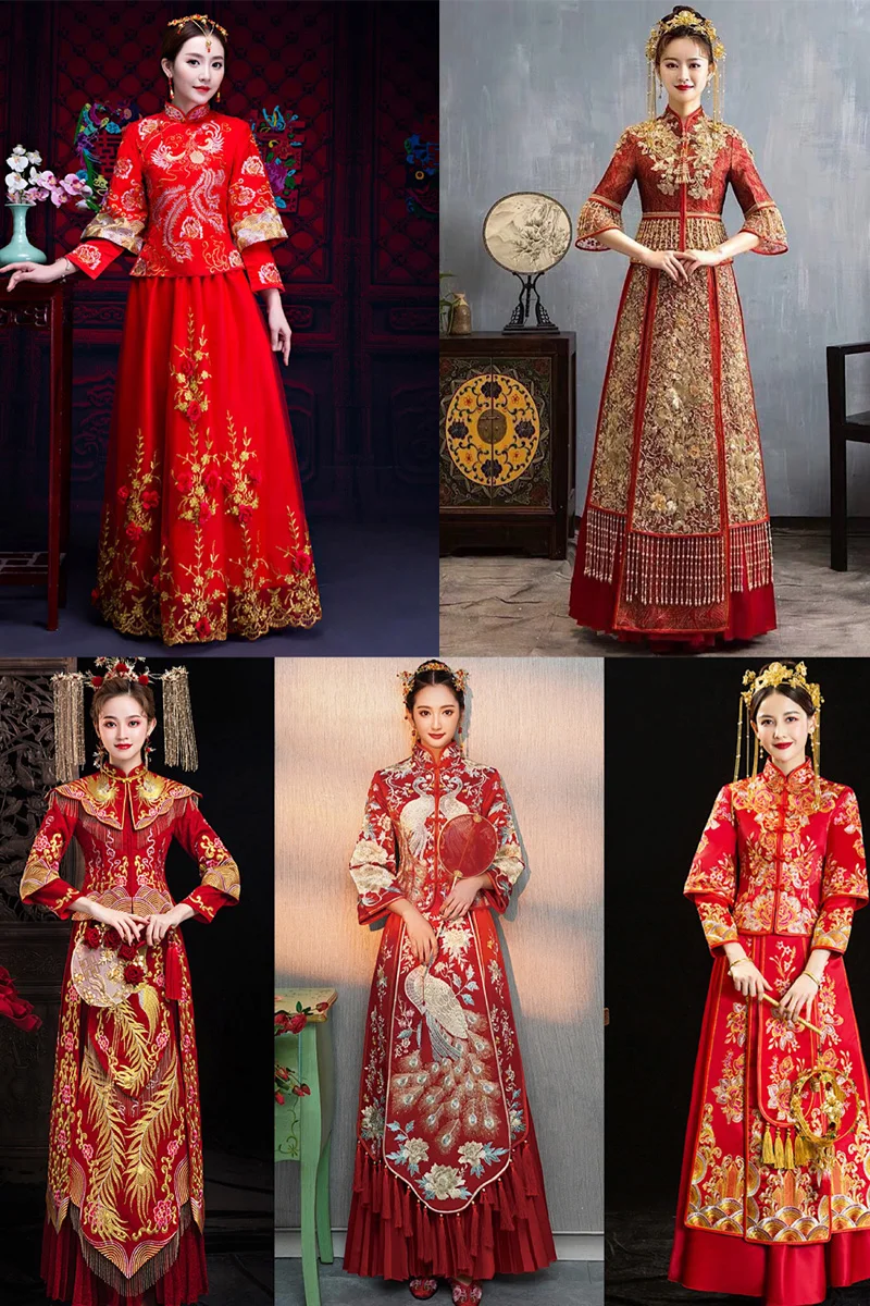 Oriental Trend Bride Clothing Chinese Wedding oversized dress 100 kg Woman Can Wear Large Size Costume For Oversea Asian