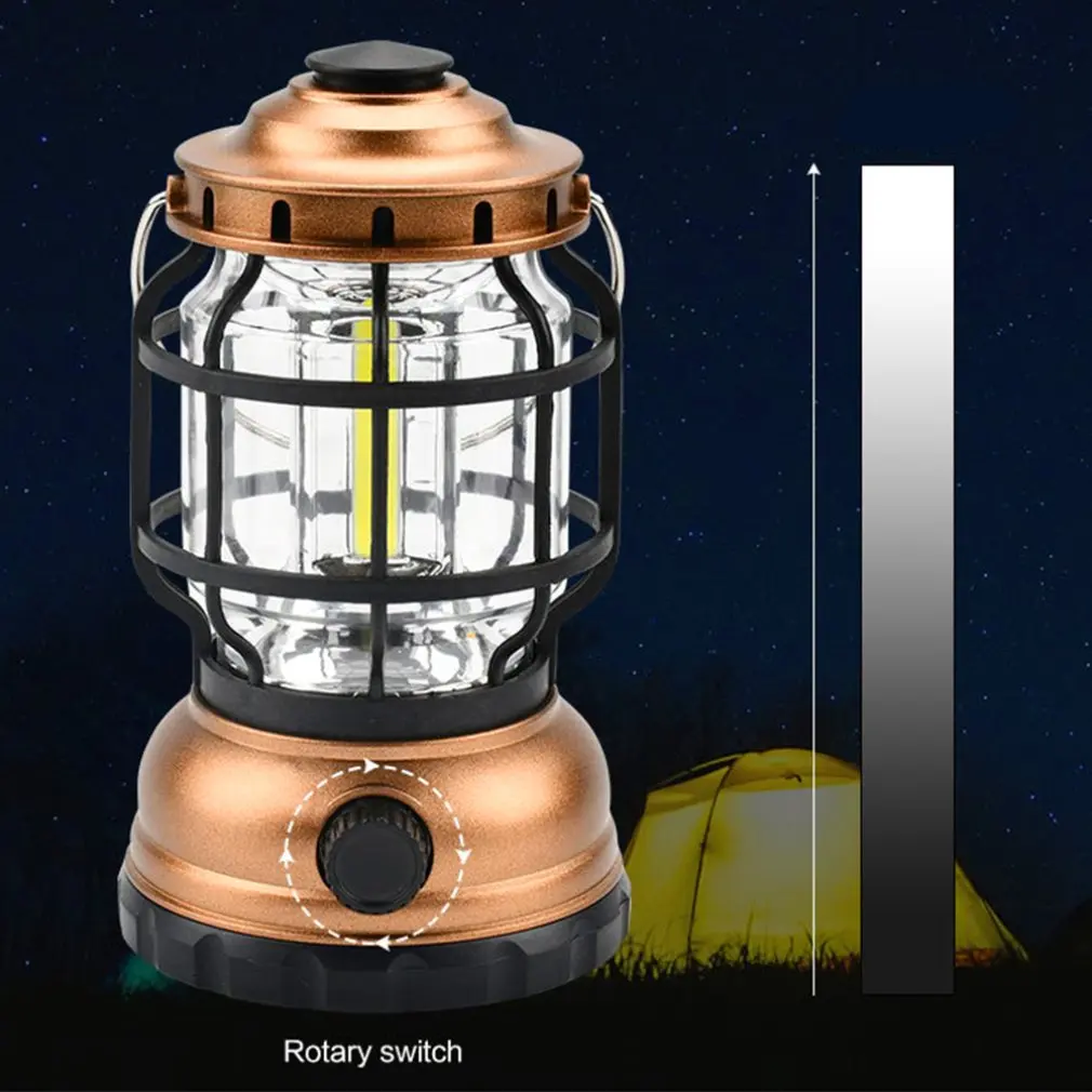 Multifunkční outdoorové energie vintage kůň lehký kemping lehký LED plamen ambiance solární kemping lehký