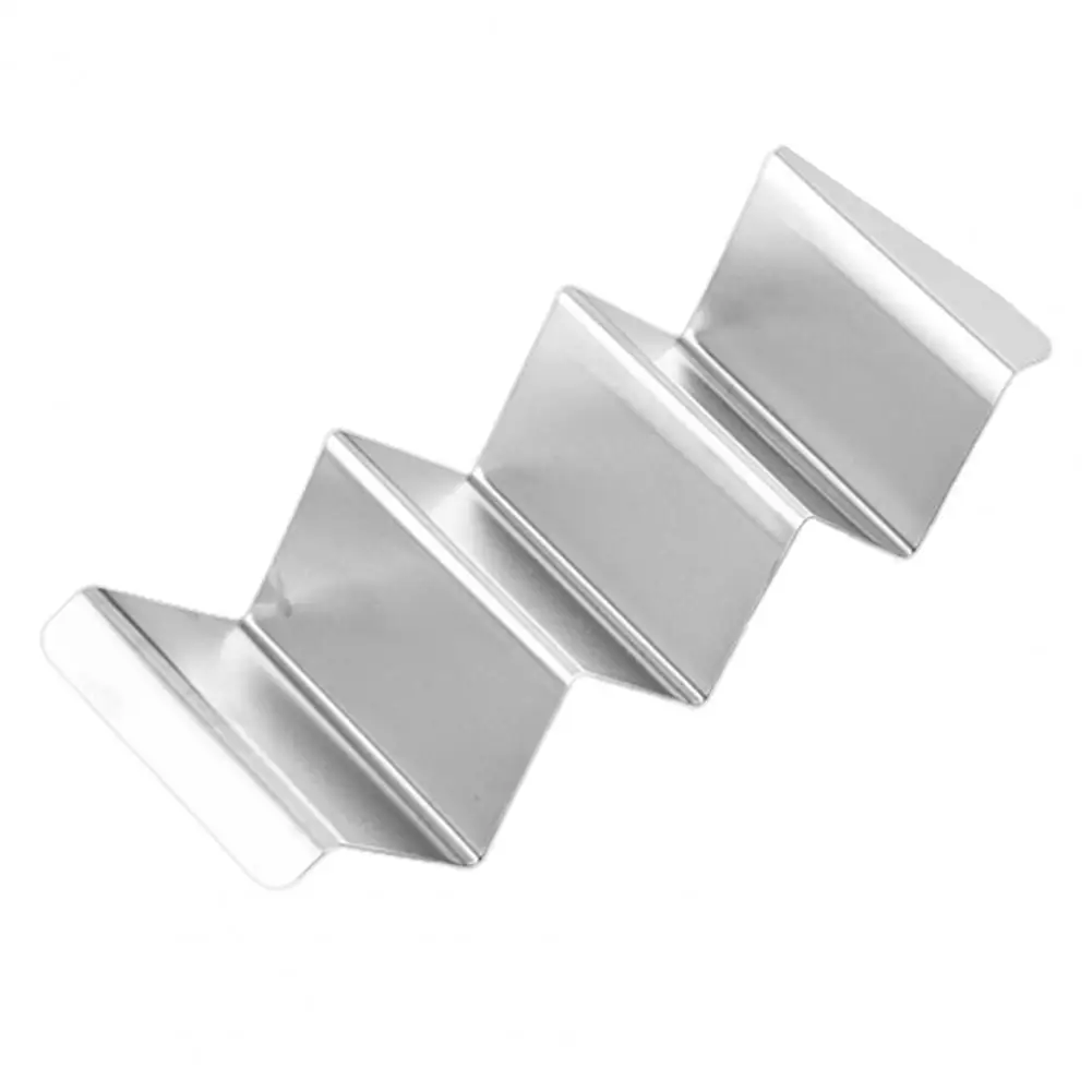 Taco Holder Easy Stainless Steel Taco Holder Non-stick Reusable Pancake Stand Burrito Tray Dishwasher Microwave Holding