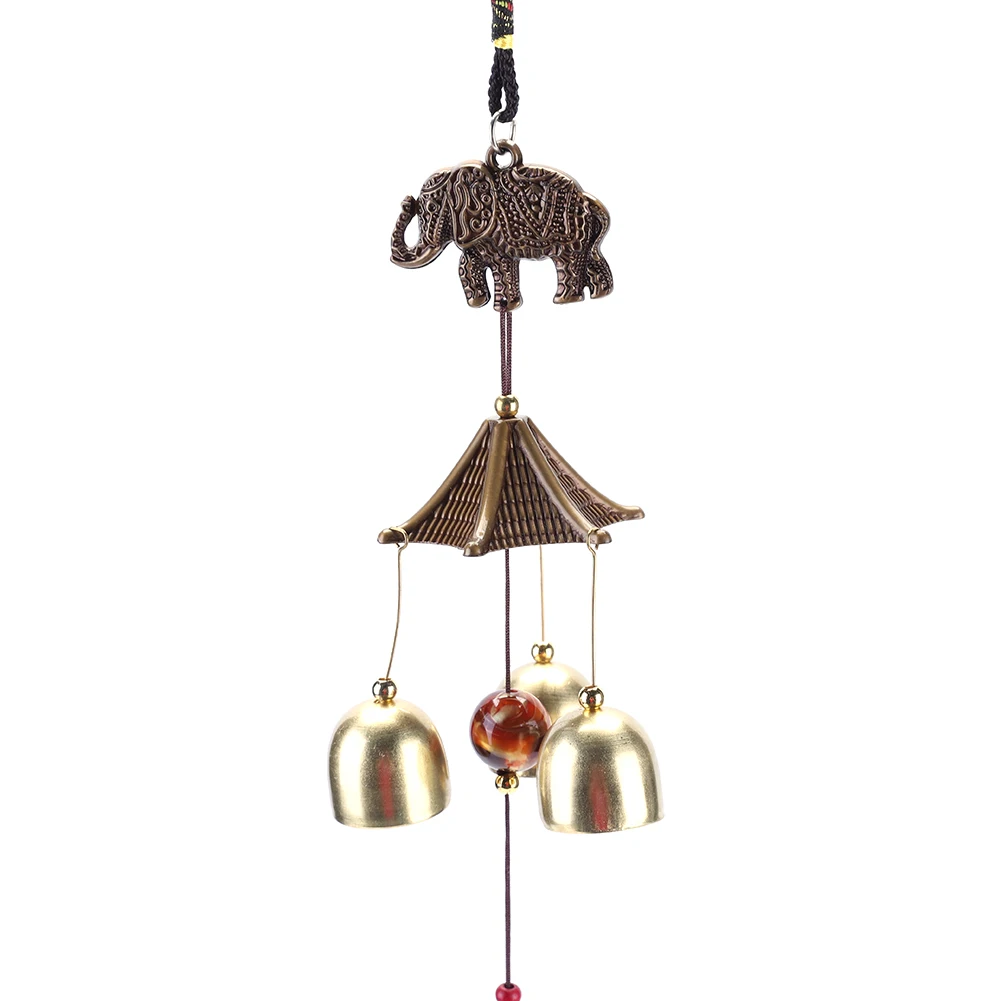 Antique Metal Wind Chime Copper Pendant Door Decoration Bell Feng Shui Pendant Town House Chinese Oriental Lucky Shop Doorbell