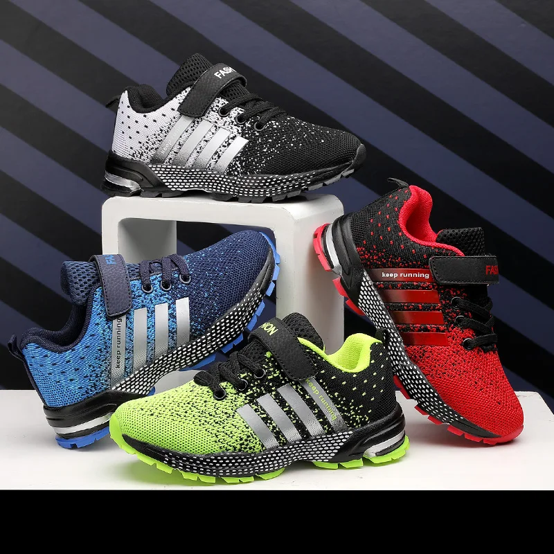 Kids Shoes Children Running Shoes Summer Outdoor Breathable Trainers Low-cut Sneakers for Boys 7 to 14 Year