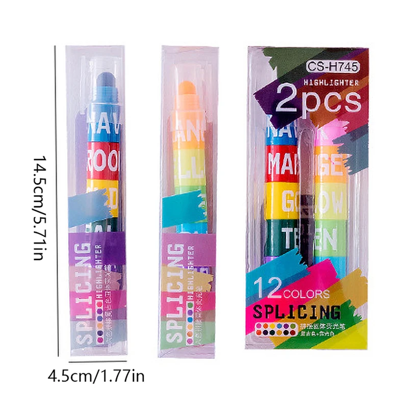 6 Colors Splice Mini Bible Highlighters Vintage Candy Colors Gel Highlighters Gel Dry Highlighter Markers