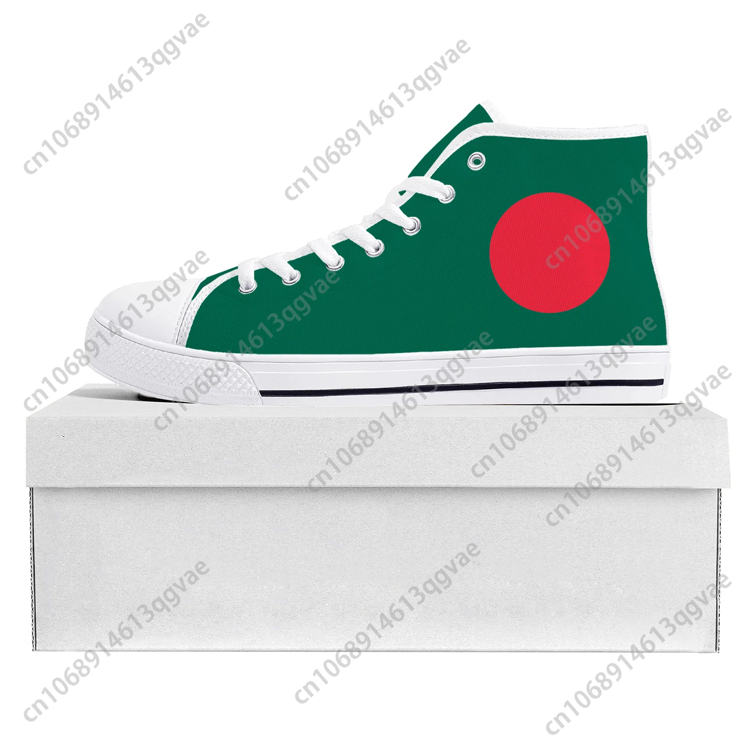 Bangladesh Flag High Top High Quality Sneakers Mens Womens Teenager Canvas Sneaker Bangladesh Casual Couple Shoes Custom Shoe