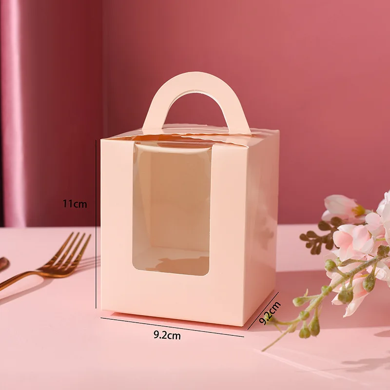 Scatola regalo di Natale per cupcake in carta kraft da 100 pezzi con finestra trasparente 2 cavà Muffin Cupcake Bomboniere per matrimoni  15