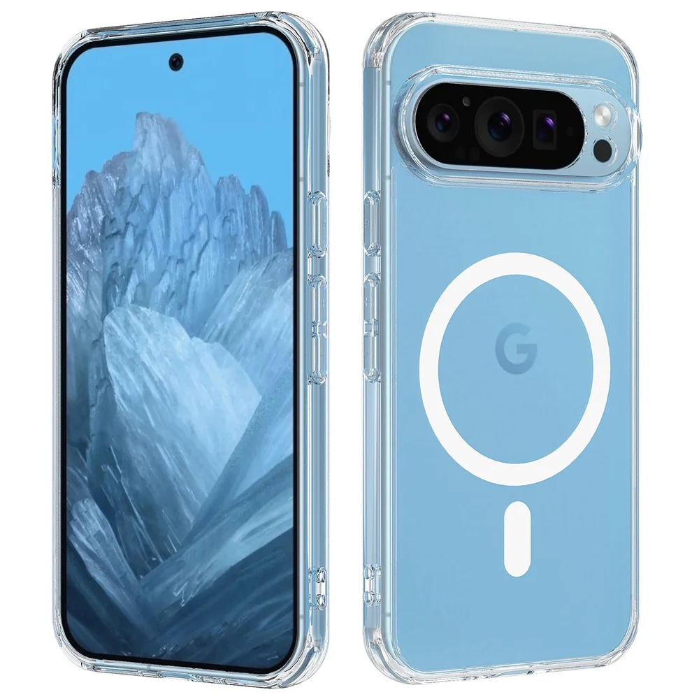 Clear Magnetic Phone Case with Magsafe Wireless Charging and Acrylic Protection