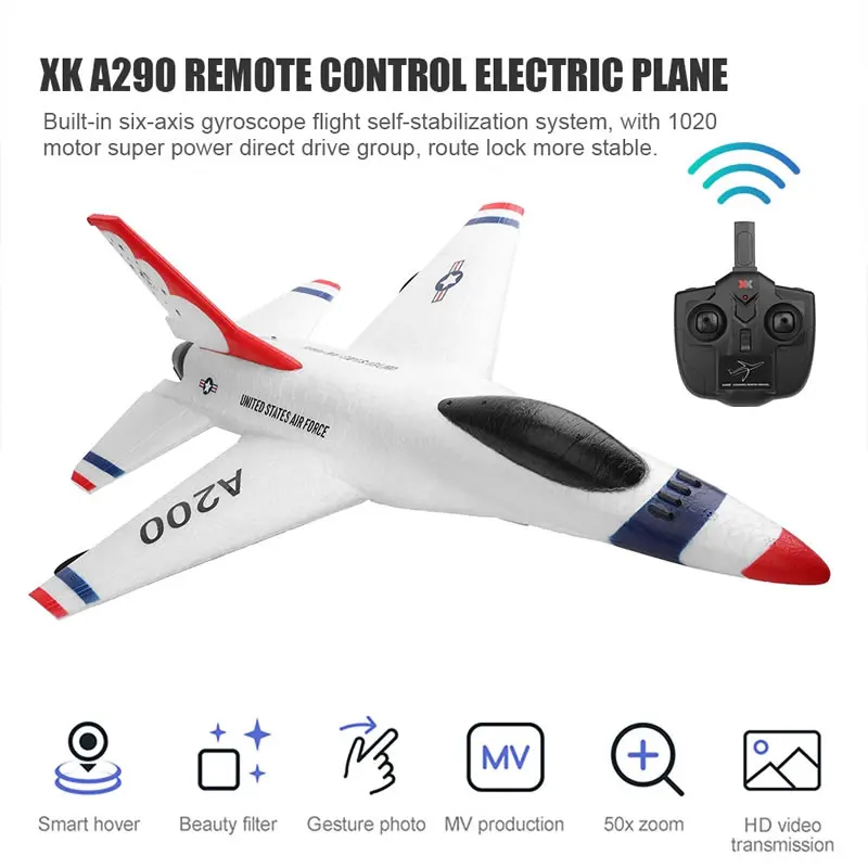 Wltoys WL XK A200 RC Airplane F-16B Drone Fixed Wing EPP Foam Remote Control Plane Aircraft Fighter Children Boy Toys Kids Gift 4