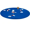 Felt Poker Table Cover Round Fitted 36-48in Stretch Fit Green Felt Card Table Cover Table Cloth Protector for Mah JongPoker 2
