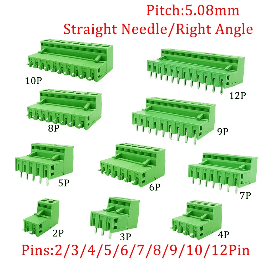 5 paar 15EDG KF2EDG 3,5mm 3,81mm 3,96mm 5,08mm PCB Screw Terminal Block 2-12Pin Stecker Weibliche buchse Pin Header Draht Stecker