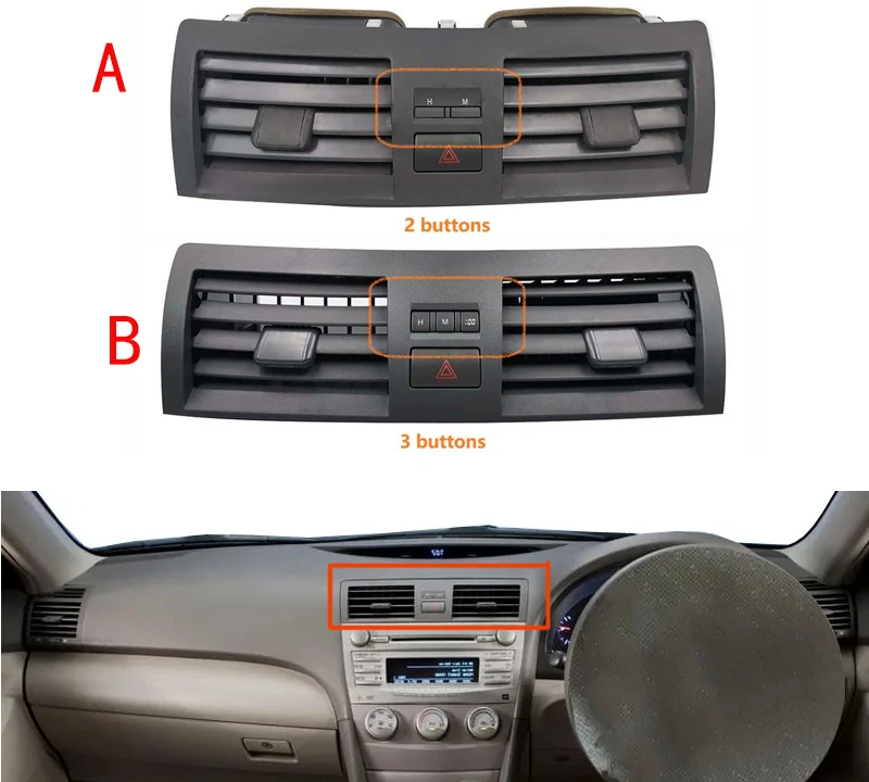 

AH81 For Toyota Camry Dash 2007-2013 Center A/C Air Conditioning Vents Trim Insert Outlet Panel Grille Car Accessories vehicles