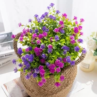 Artificial Plastic Flowers Fake Eucalyptus Plant Wedding bridal bouquet Christmas Decor Vase for Home windowsill bonsai Festival 5