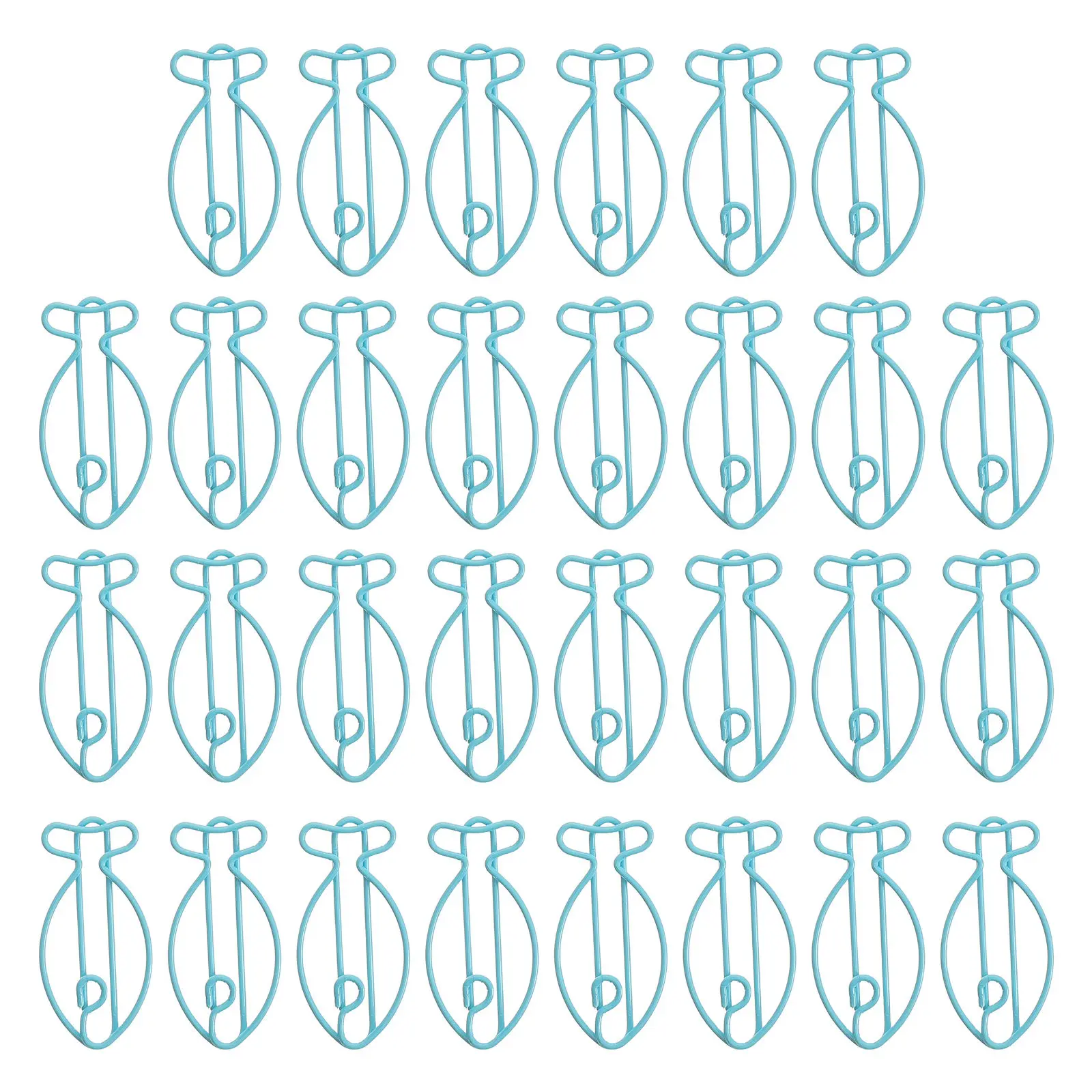 30Pcs 물고기 종이 클립 크리 에이 티브 금속 문구 세트 문서 노트북 스크랩북을위한 장식 귀여운 동물 모양의 클립