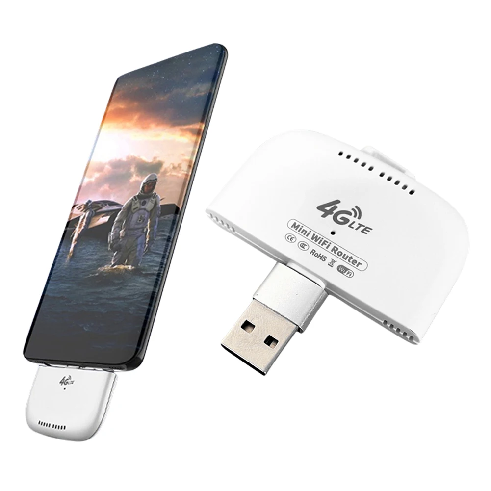 4G LTE Router WiFi Modem with USB Adapter High Speed 4G Wireless Router Portable MiFi Modem Mobile WiFi Hotspot for RV Travel - 2