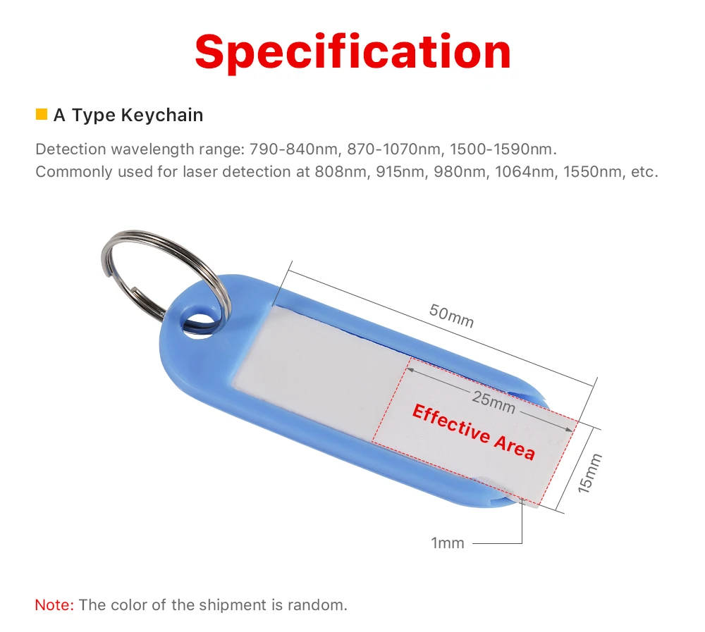 Ultrarayc IR-Erkennung Ausrichtungskarte Infrarot-Dimmer Visualizer Kalibrator Keramikplatte für 900–1100 nm Faserlaser-LED-Diode – Detail 2