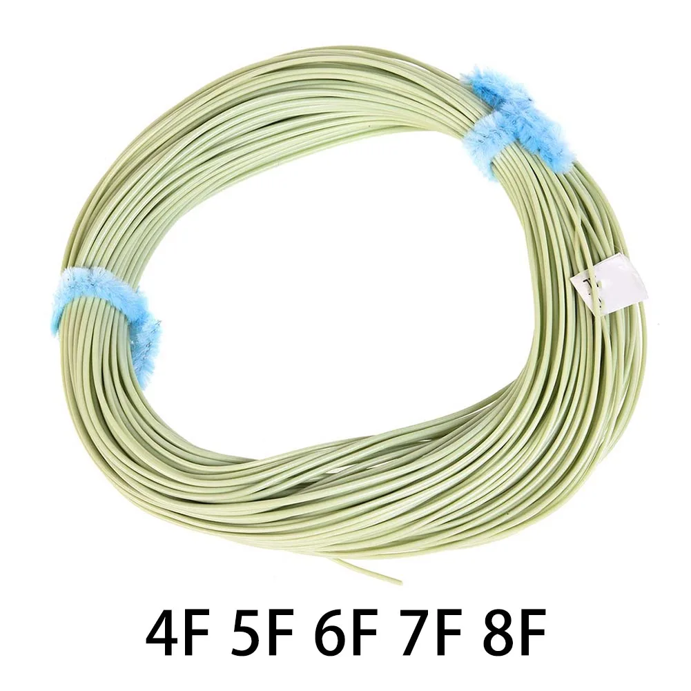 

1 шт. рыболовная леска для нахлыста 100 футов Вес вперед 4F 5F 6F 7F 8F сварные петли со сварными петлями зеленые рыболовные аксессуары