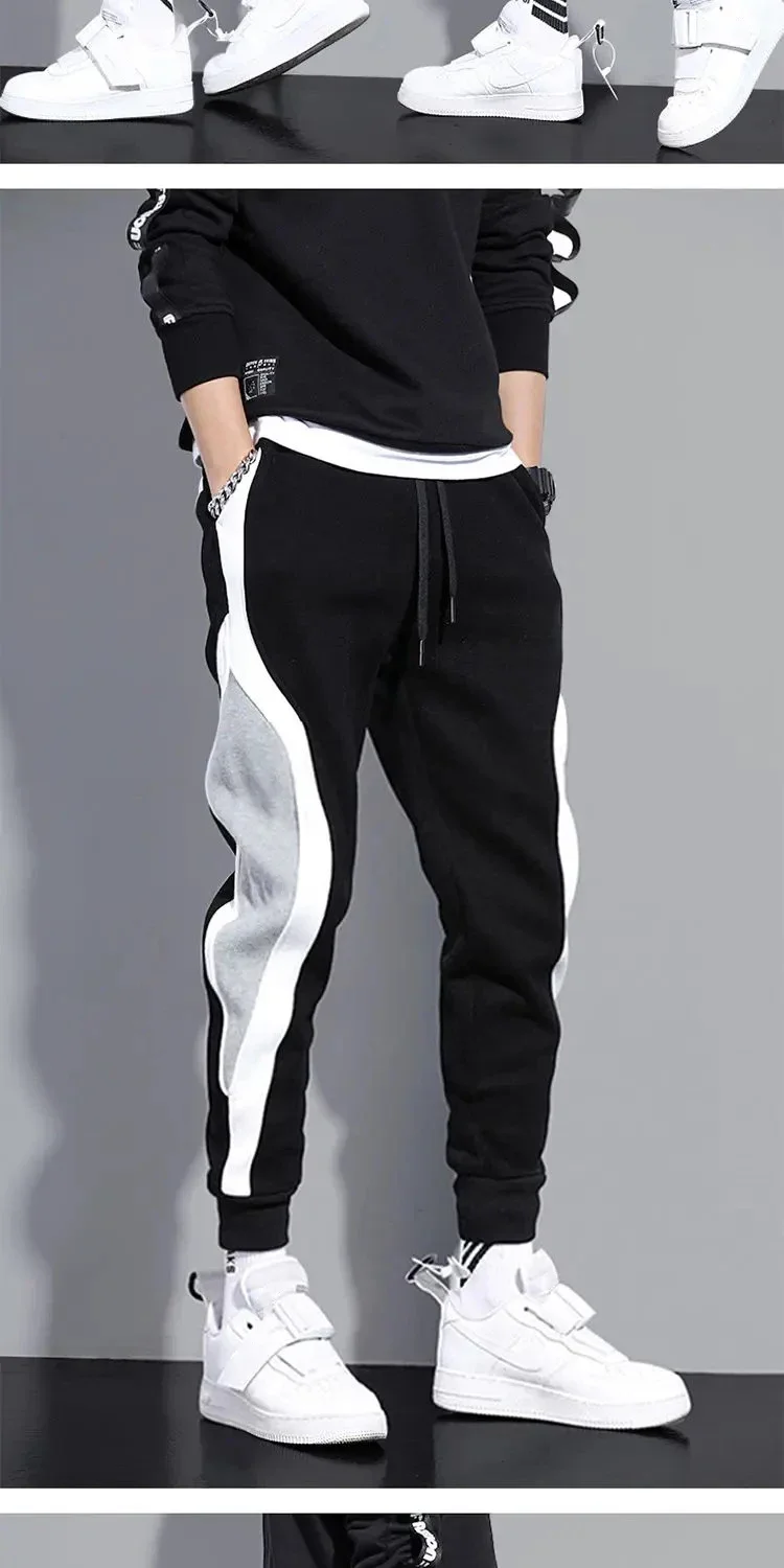 Frühling Herbst männer Sport Atmungsaktive Patchwork Lose Anliegende Running Training Casual Hosen Mode Outfit – Detail 4