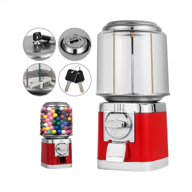 

Candy Gumball Vending Machine Dispenser W/ Keys Capacity 375PCS / 10LBS for Gaming Stores Selling Bouncy Ball, Capsule Toy