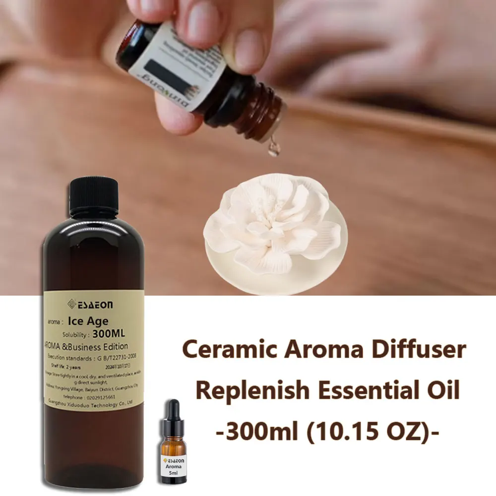 ESAEON Ceramic Aroma Diffuser Replenish Essential Oil-300ml (10.15 OZ) Aromatic Oils,Ceramic Diffuser Supplements Essential Oil