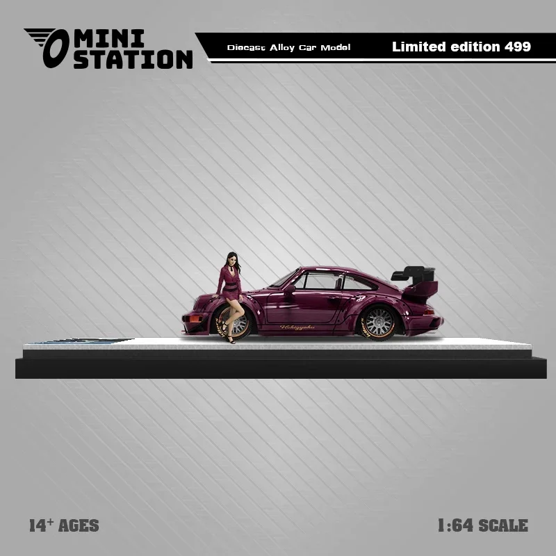 

Мини-станция 1:64 RWB 964 металлическая фиолетовая модель автомобиля