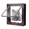 Transparent Thin Cat Door Cat Flap Door with 4 Way Security Lock Puppy Kitten Safety In&out Pet Door Pet Doors and Sliding Door 5
