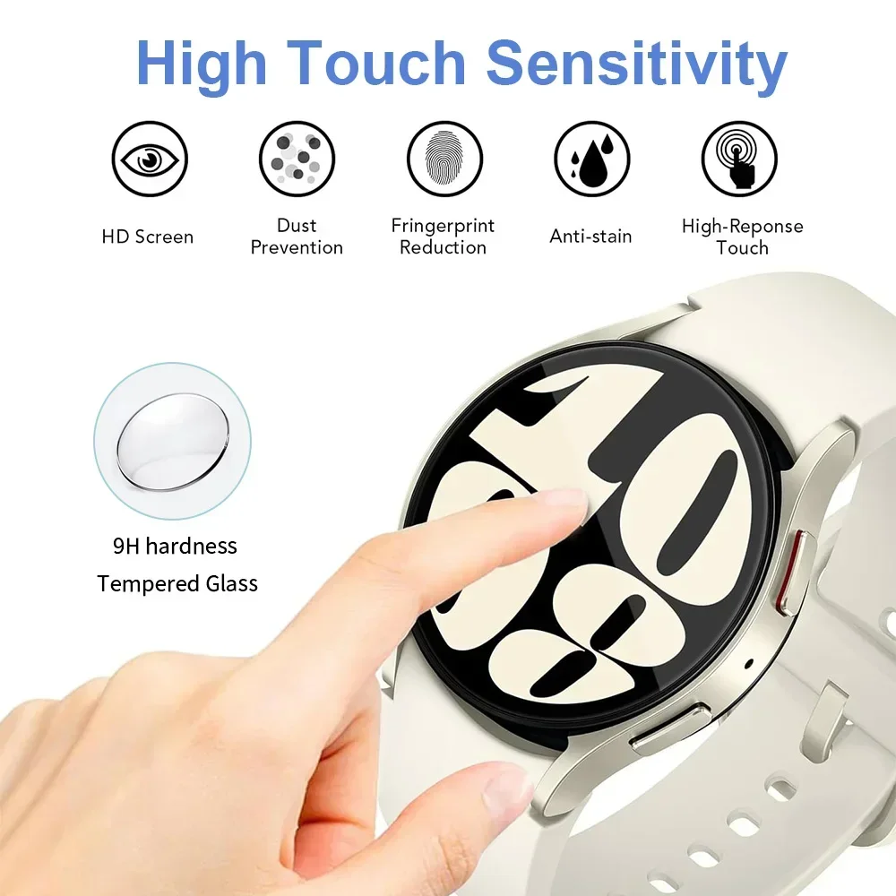 Premium Tempered Glass Screen Protector Set with Easy Alignment for Smartwatches (3-Pack)