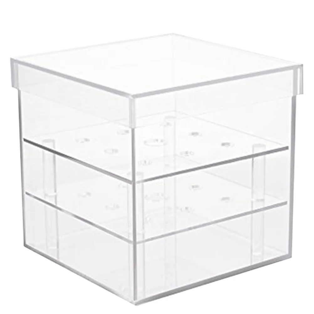 

Transparent Rose Box Clear Flower Holder Acrylic Vase Pots Eternal Preserved Container Case