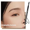 HAOZHUANG 5 Color Eyebrow Pencil Fog Feeling Hard Core Brown Black Soft Brush Wood Machete Eyebrow Enhance Wholesale Free ship 5