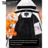 TACVASEN Women Winter Fashion Ski Snowboard Jacket Thermal Fleece Waterproof Fish Casual Work Rain Jacket Coat Windbreaker Parka 2