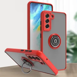 Shockproof Magnetic Ring Holder Case with Stand Cover - Galaxy S24 UItra (Red)