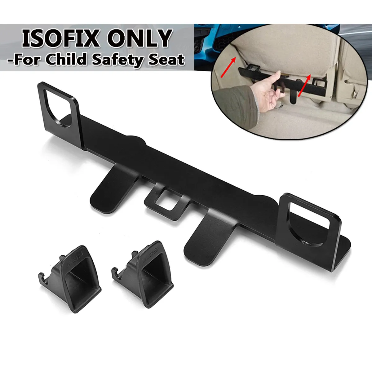 Safety Latch Car Seat Tether Anchor Kit Universal Child Safety Seat Mount  Bracket Steel Car Seat Latch Anchor... Car Seat Anchor Strap Bucket Racing  Seat Brackets