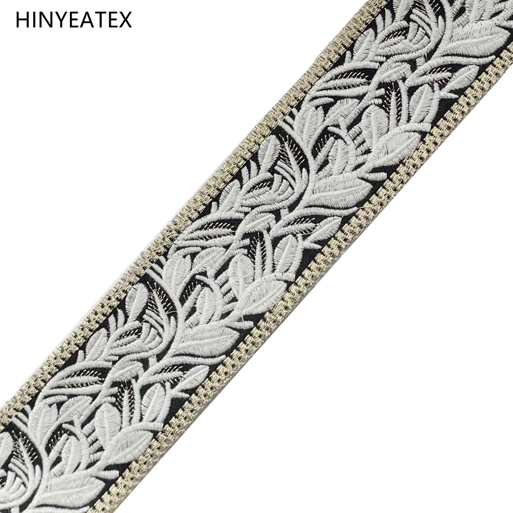 

Luxurious Curtain Decorative Trims Faux Leather Fur Fringe Black White Leaves Home Textile Accessories 4 Meters Per Bale
