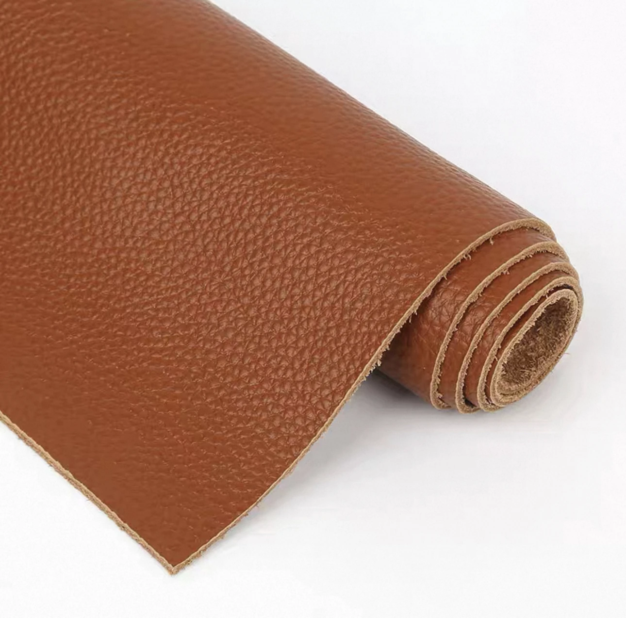 Premium First-Layer Cowhide Leather Sofa in Chestnut Brown