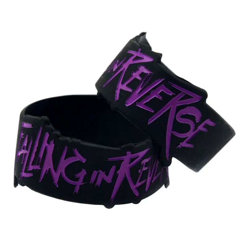 Falling In Reverse Silicone Bracelet In Letter Shape 1 Inch Wide 1 PC, silicone bracelet,fashion bracelet,fashion jewelry