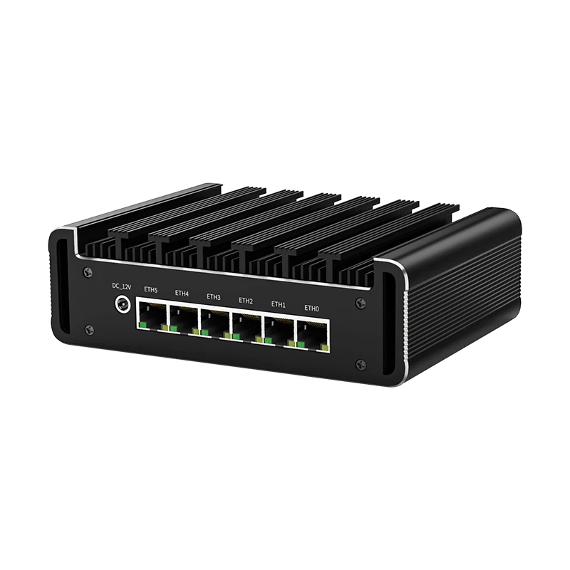 6*i226-V 2.5G LAN Firewall Appliance Fanless Mini PC intel Celeron 12th gen N100 2*HDMI pfSense PVE Computer 1*COM DDR5 Router 3
