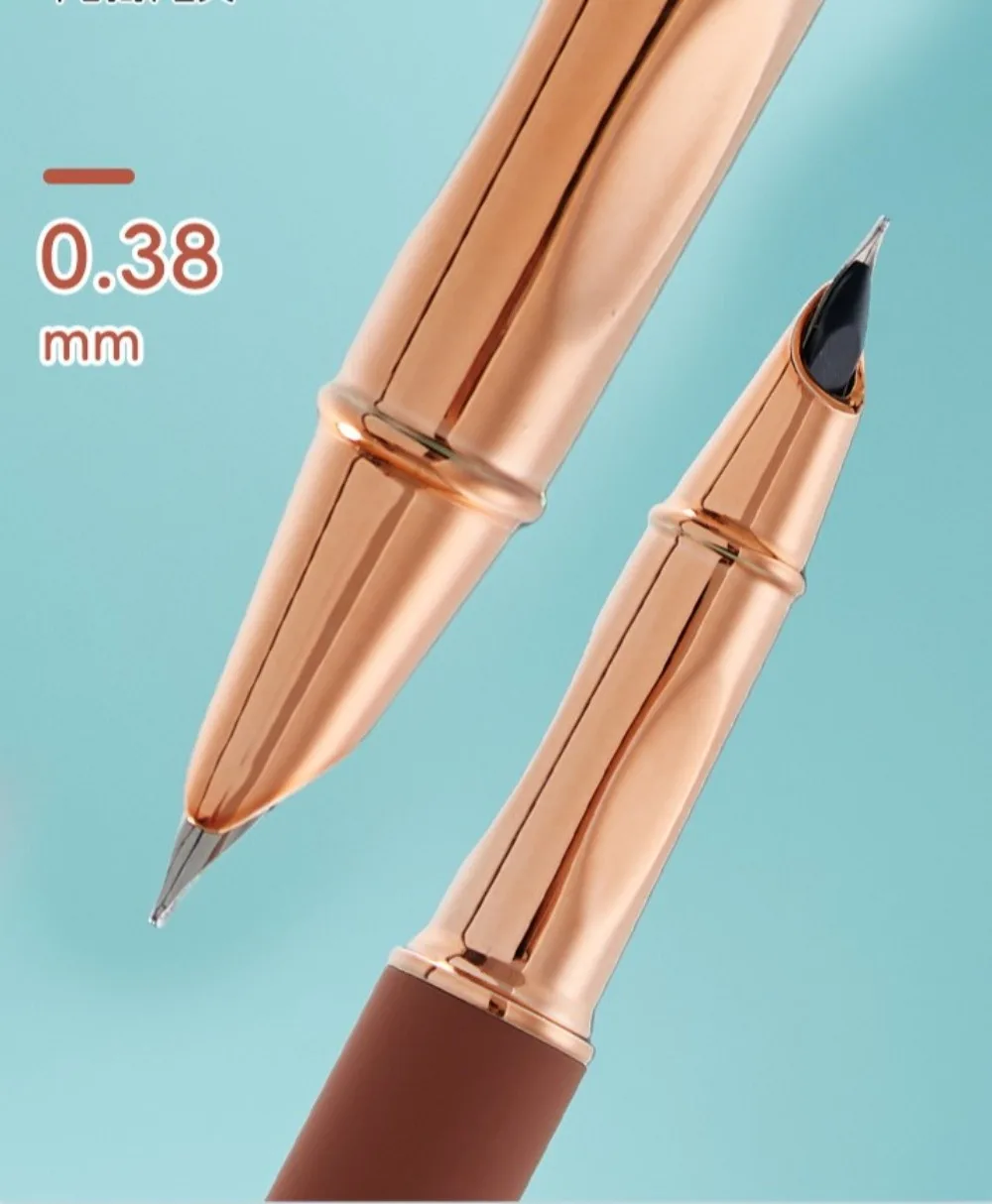Hochwertiger Füllfederhalter mit 0,38 mm Spitze, austauschbarer Tintenbeutel, löschbarer Neutralstift, bunter Gelstift, Geschenk für Schule, Büro, Studenten – Detail 4