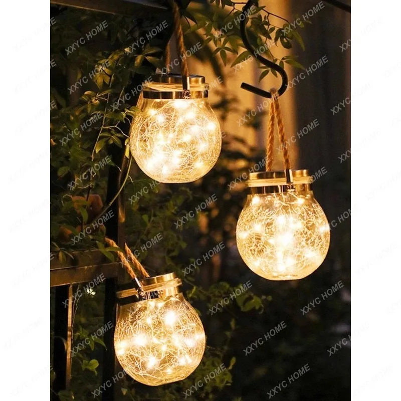 

Household Waterproof Hanging Light Yard Garden Layout Decorative Tree XINGX Crack Night Light