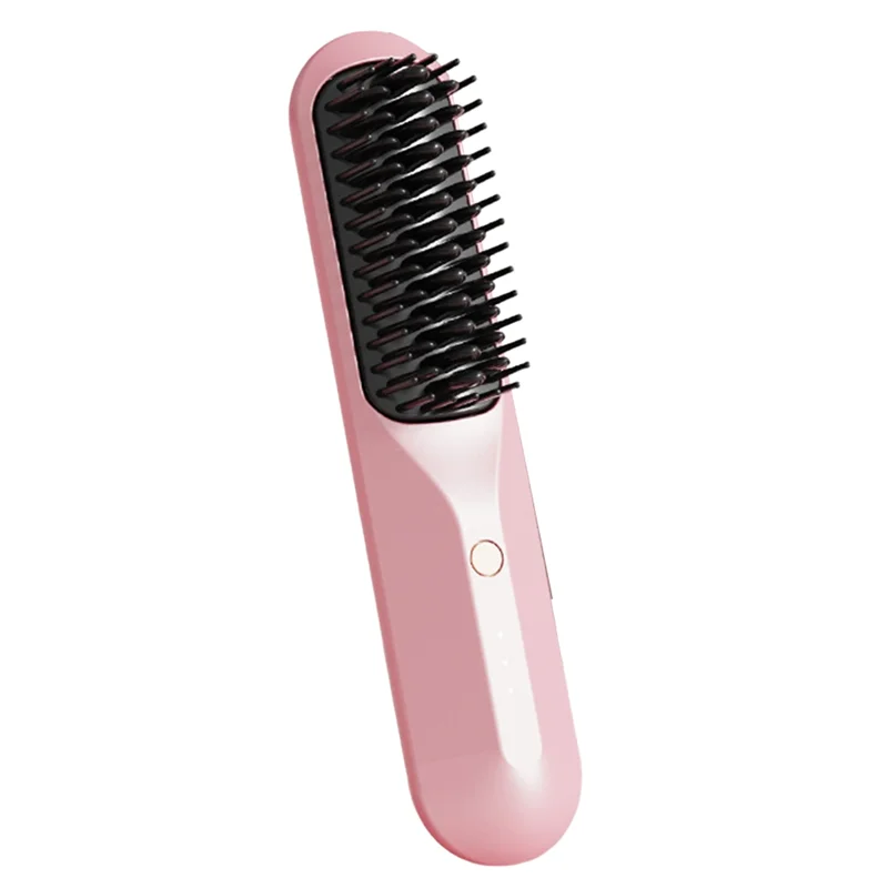 M14K-Rechargeable Hot Comb Cordless Hair Brush Straightener Heat Pressing Combs Electric Comb Anti Burn Fast Heating