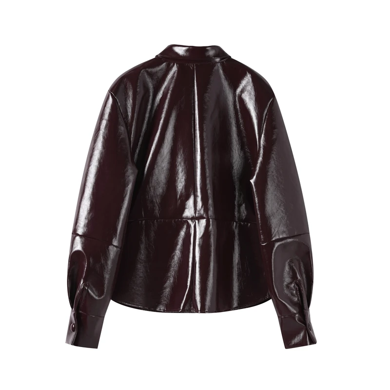 Casual Leather Jacket Skirt Set for Women 2 Pieces Lapel Single Breasted Top Mini Skirts Autumn Lady Y2k All-matching Outfits