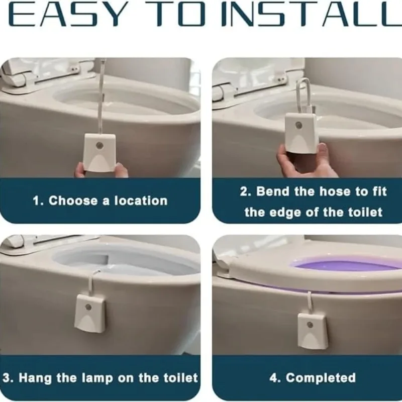 Toilet light Motion Activated Toilet Bowl 7Color Changing Bathroom Decoration LED Smart